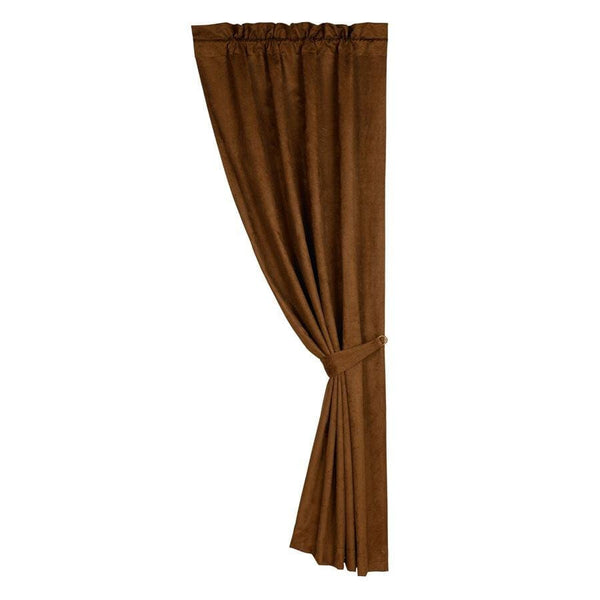 Las Cruces Copper Faux Suede Single Panel Curtain Curtain