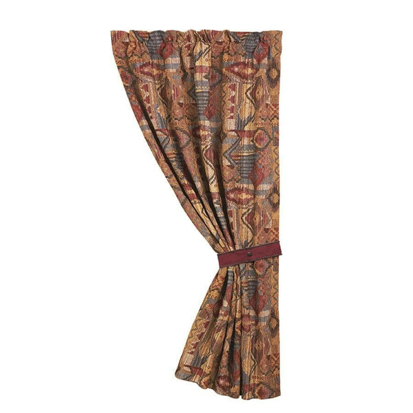 Ruidoso Patchwork Single Panel Curtain w/ Tieback Curtain