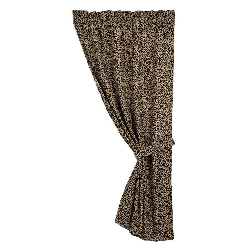 San Angelo Leopard Chenille Single Panel Curtain Curtain