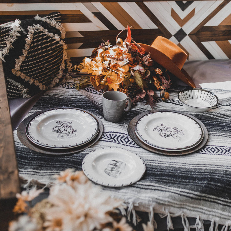 Ranch Life Melamine Dinner Plates, Set of 4 Dinner Plate