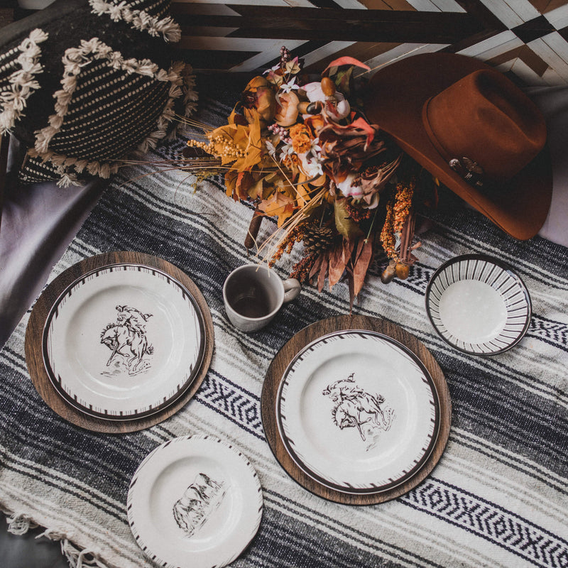 Ranch Life Melamine Dinner Plates, Set of 4 Dinner Plate