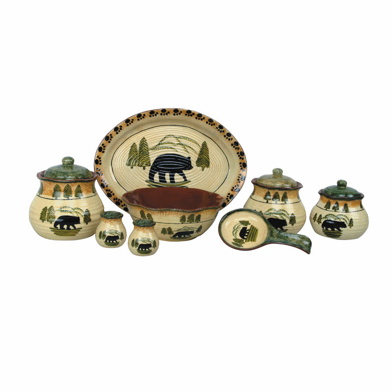 Bear 24PC Dinnerware and Canister Set Dinnerware Set