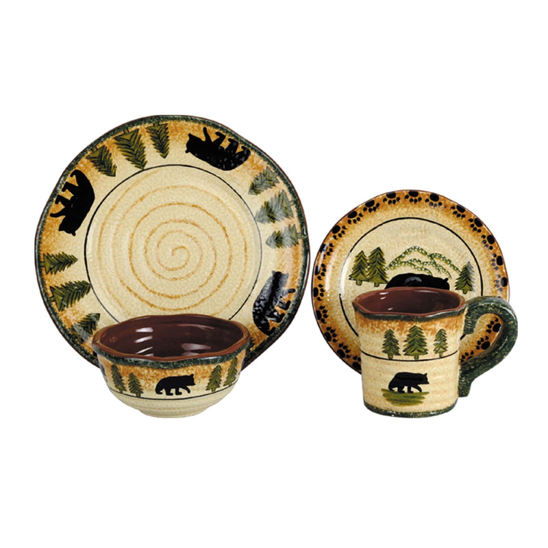 Bear 24PC Dinnerware and Canister Set Dinnerware Set