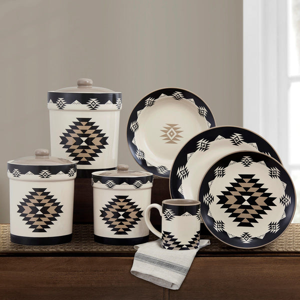   AZTEC 18ピース ティーセット　アズテック Chalet Aztec 19PC Dinnerware and Canister Set | HiEnd Accents