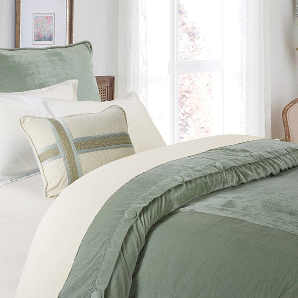 Arlington Seafoam Velvet Duvet Cover Duvet Cover