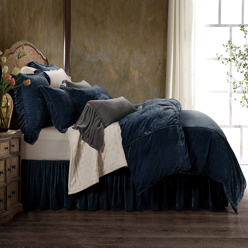 Stella Faux Silk Velvet Duvet Cover Set Duvet Cover