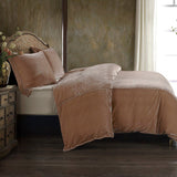 Stella Faux Silk Velvet Duvet Cover Set Duvet Cover