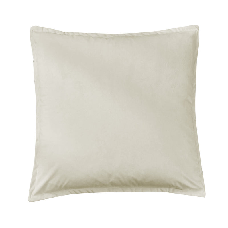 Velvet Flanged Euro Sham Cream Euro Sham