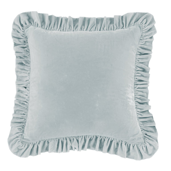 Stella Faux Silk Velvet Euro Sham Icy Blue Euro Sham