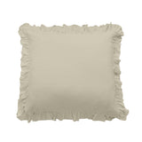 Lily Washed Linen Ruffled Euro Sham Light Tan Euro Sham