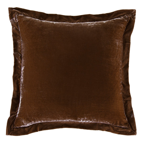 Stella Faux Silk Velvet Flanged Euro Sham Euro Sham