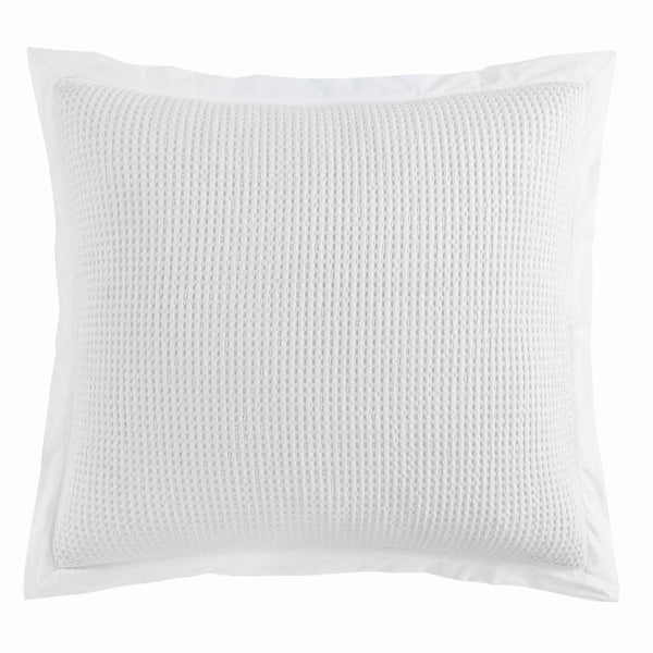 Waffle Weave Euro Sham White Euro Sham