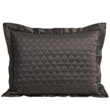 High Shine Satin Ogee Quilt Pillow Sham Set King / Espresso