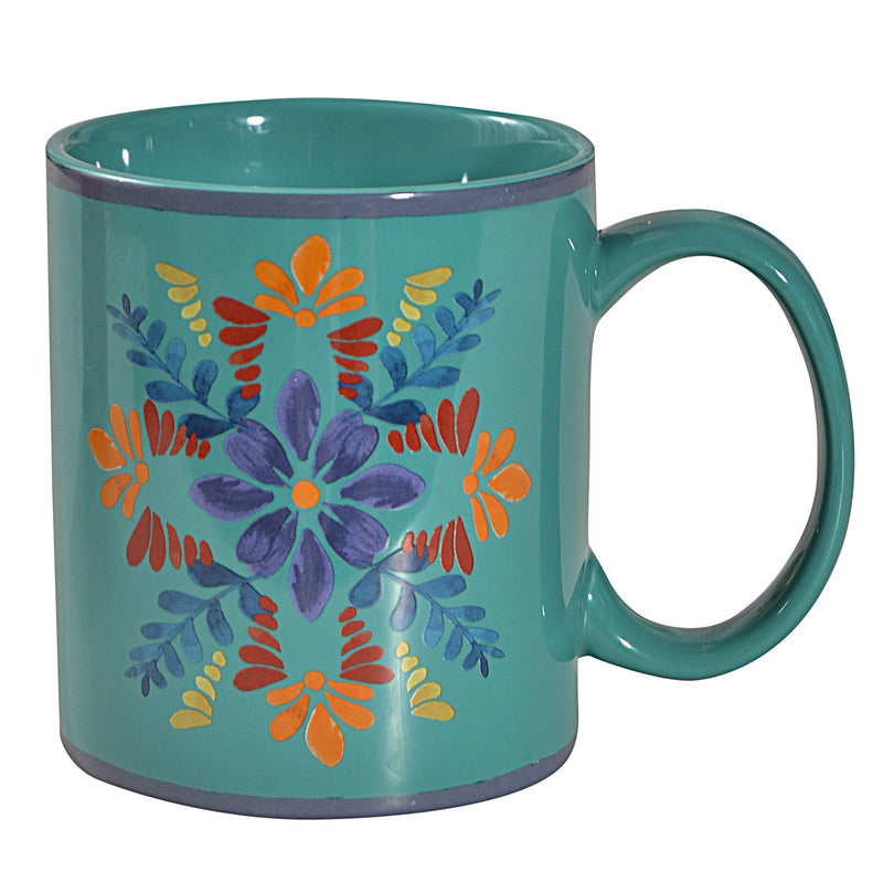 Turquoise Bonita Mug and Coaster 8 PC Set Kitchen Lifestyle