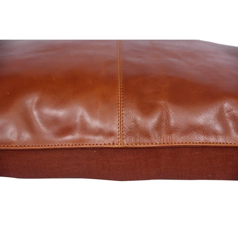 Cognac leather deals lumbar pillow