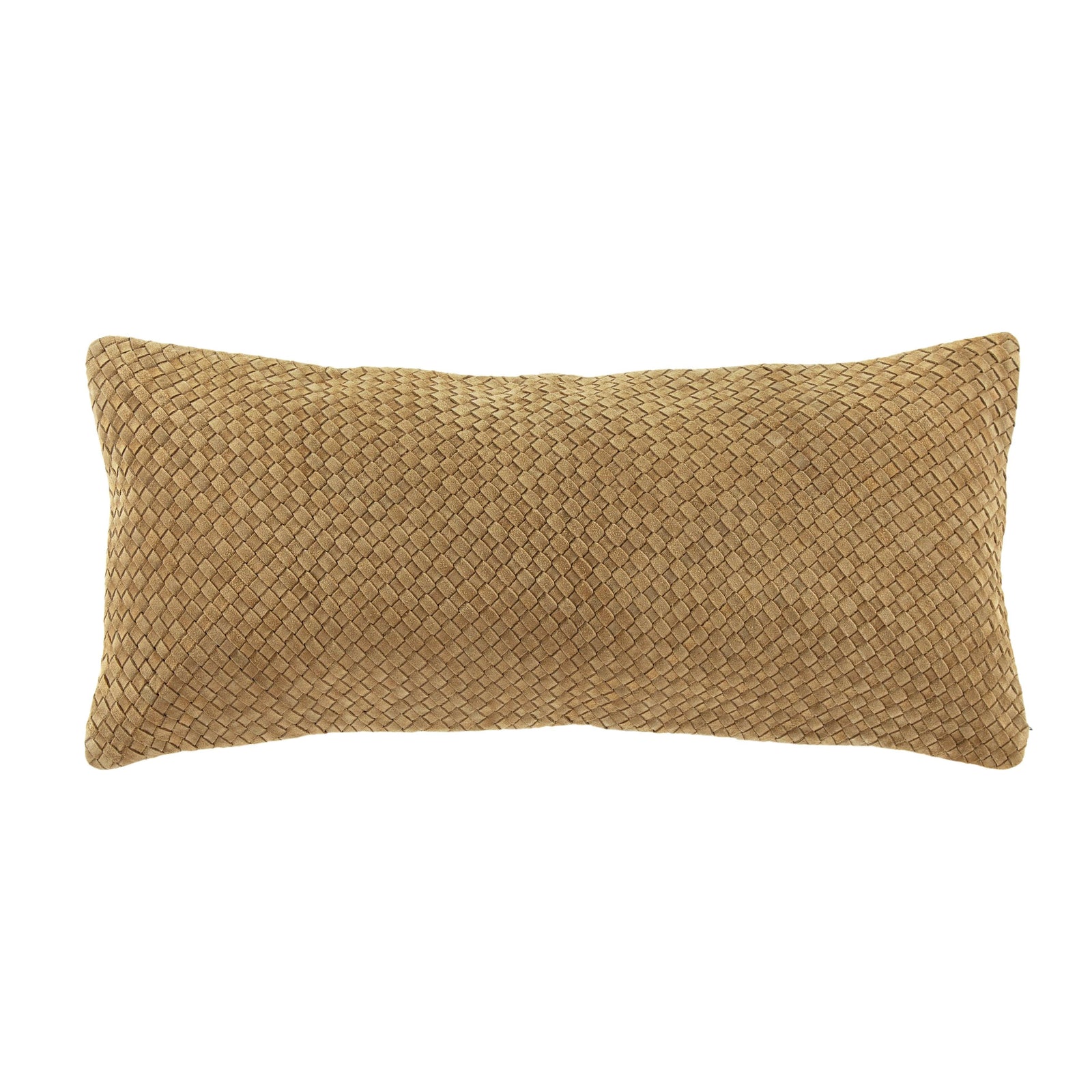 HiEnd Accents Suede Basket Weave Long Lumbar Pillow