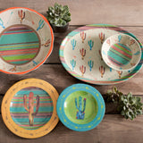Cactus 14-PC Melamine Dinnerware Set Melamine Dinnerware