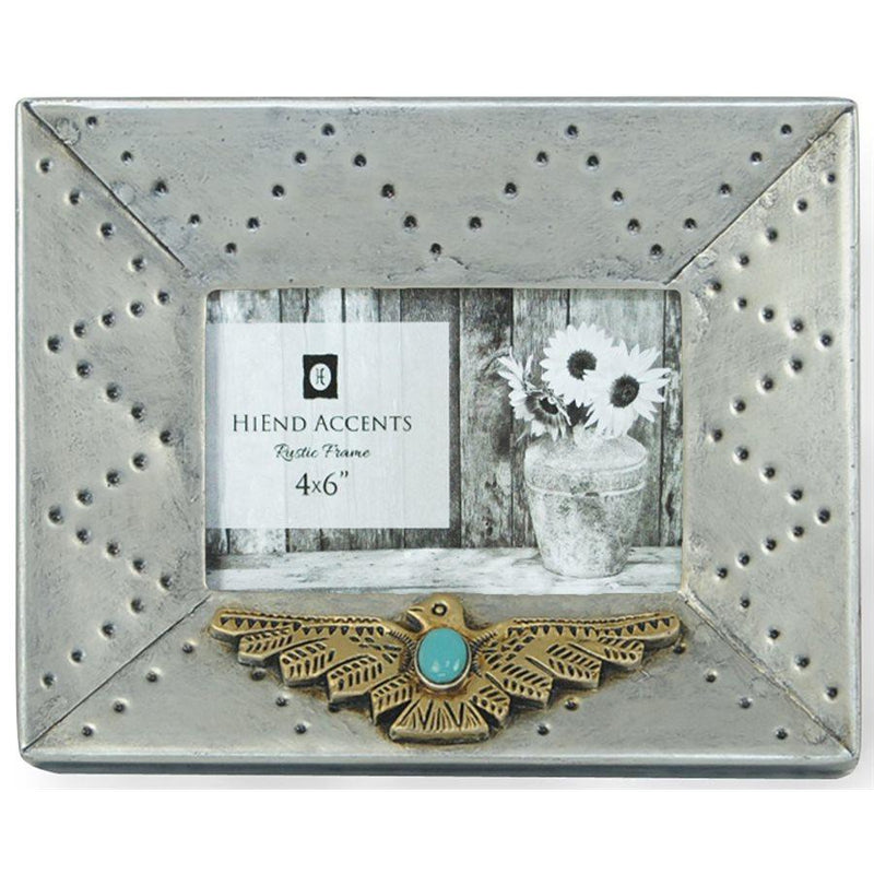 Silver Picture Frame w/ Thunderbird, 4x6 Picture Frame