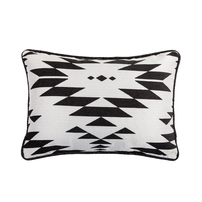 Amelia Aztec Jacquard Lumbar Pillow, 16x26 Pillow