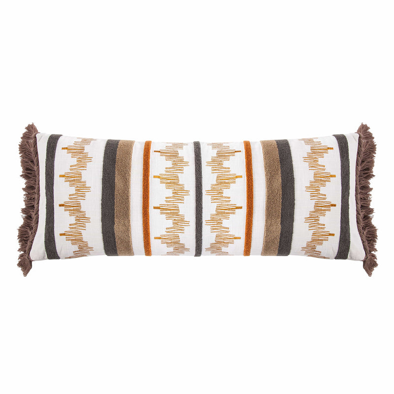 Aria Embroidery Lumbar Pillow, 14x36 – HiEnd Accents