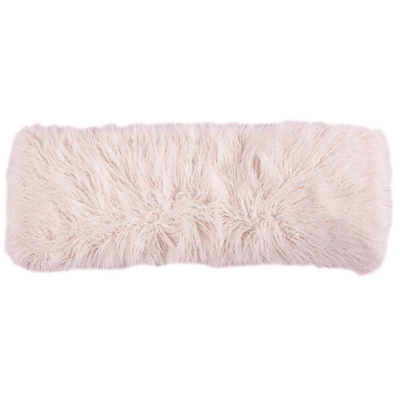 Mongolian Faux Fur Lumbar Pillow Blush Pillow