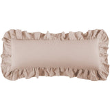 Washed Linen Ruffled Lumbar Pillow Blush Pillow