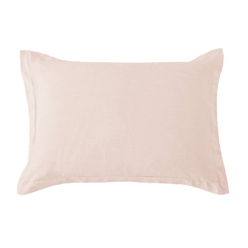 Washed Linen Tailored Dutch Euro Pillow Blush Pillow