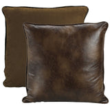 Brown Faux Euro Pillow, 27x27 Pillow