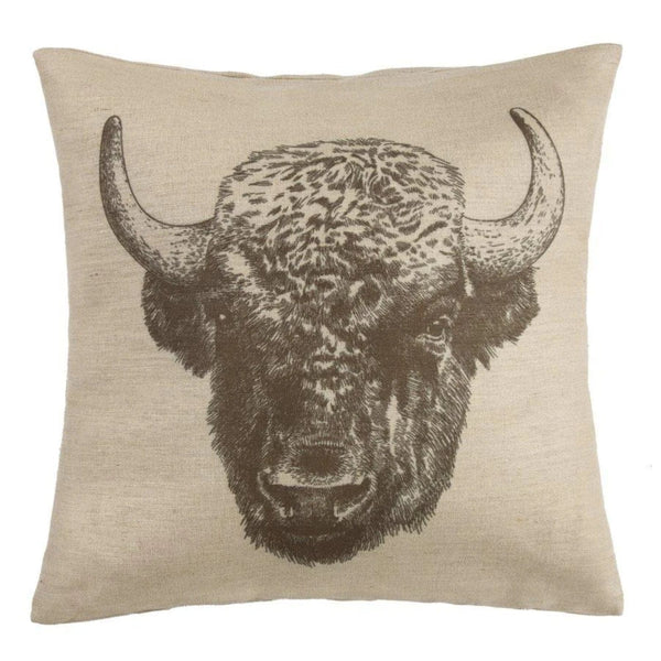 Buffalo Burlap Decorative Throw Pillow, 22x22 Pillow