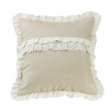 Charlotte Ruffle Trim & Lace/Ruffle Accent Pillow, 18x18 Pillow