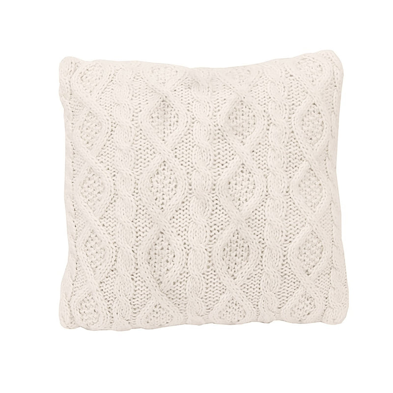 HiEnd Accents Cable Knit Pillow - Cream