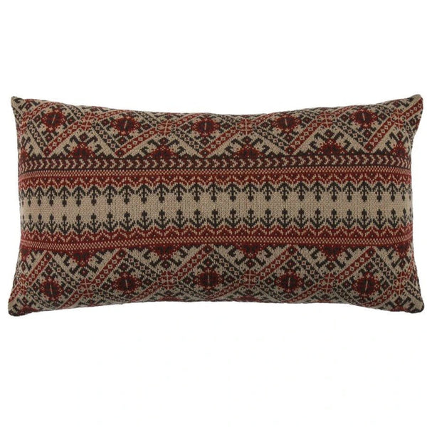 Fair Isle Knit Body Pillow, 21x35 Pillow