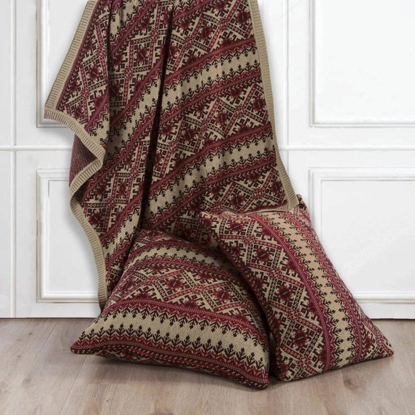 Fair Isle Knit Body Pillow, 21x35 Pillow