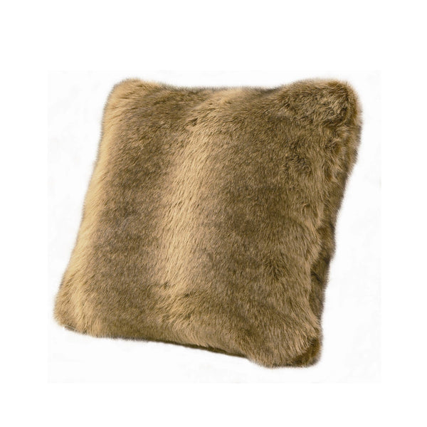 Faux Fur Wolf Throw Pillow Pillow