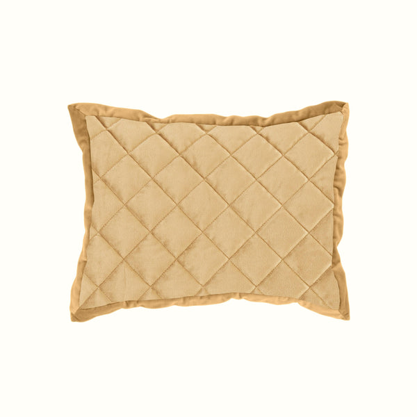 Velvet Diamond Quilted Boudoir Pillow, 6 Colors, 12x16 Gold Pillow