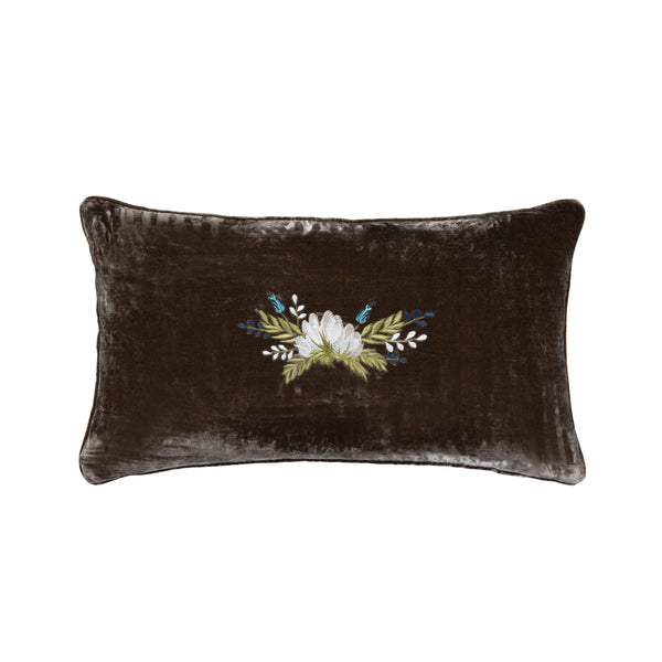 Green velvet 2025 lumbar pillow