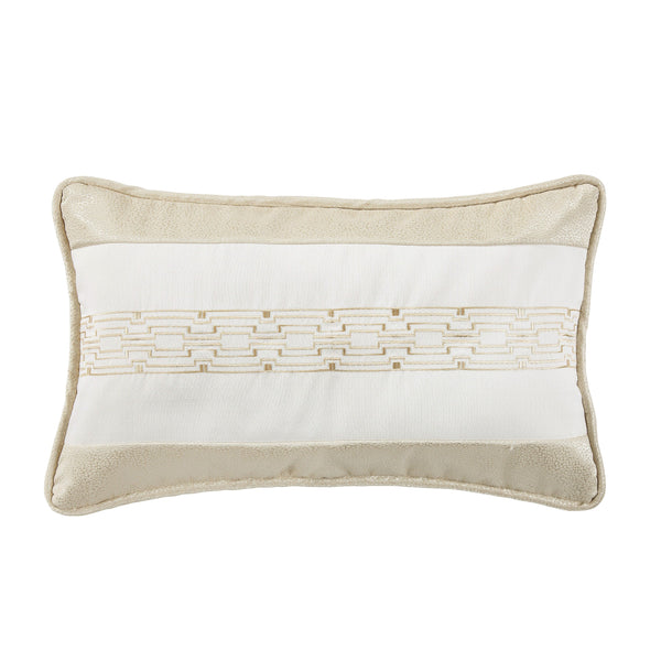 Hollywood Chain Link Embroidery Lumbar Pillow, 16x26 Pillow