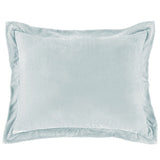 Stella Faux Silk Velvet Flanged Dutch Euro Pillow Icy Blue Pillow