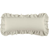 Washed Linen Ruffled Lumbar Pillow Light Tan Pillow