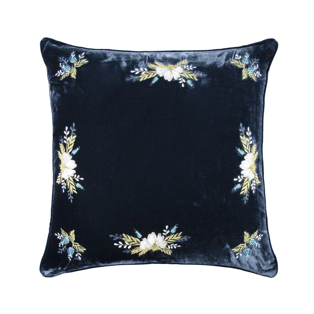 Floral velvet pillow online