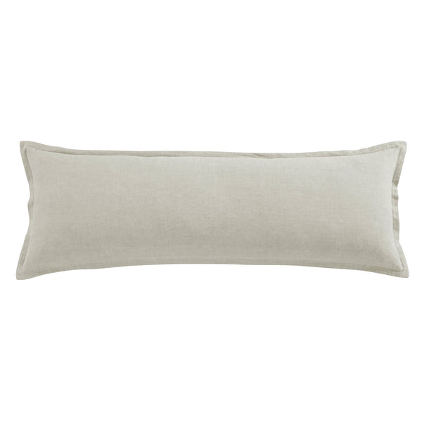 100% French Flax Linen Long Lumbar Pillow Natural Pillow