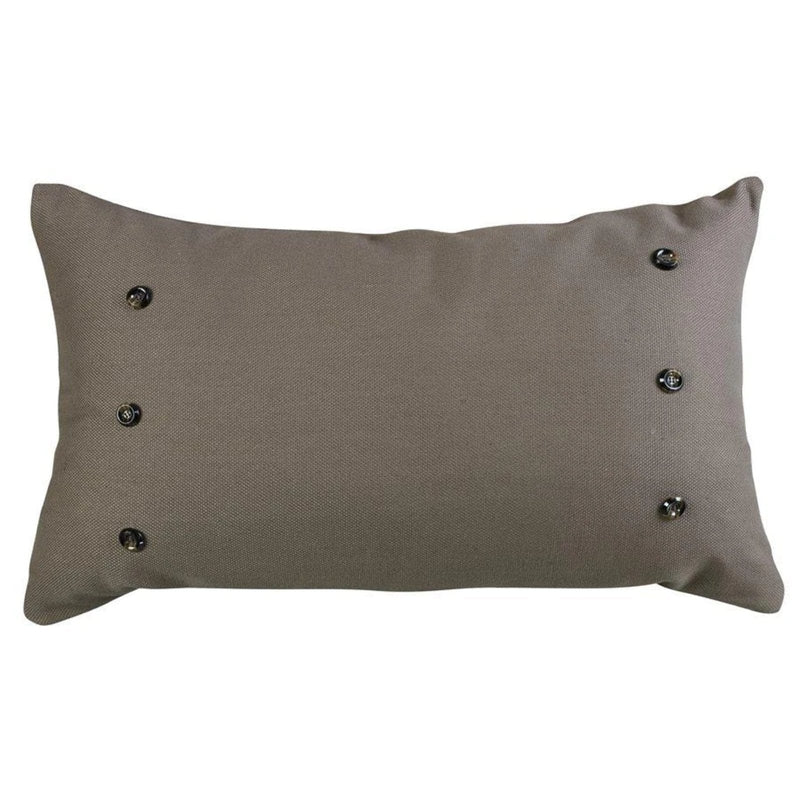Piedmont Large Taupe/Gray Lumbar Pillow, 21x34 Pillow