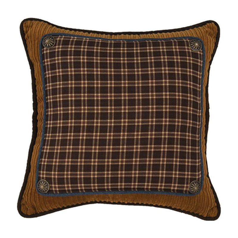 Plaid, Corduroy & Denim Pillow, 18x18 Pillow