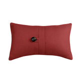 Prescott Small Oblong Lumbar Pillow, Solid Red, 10x17 Pillow