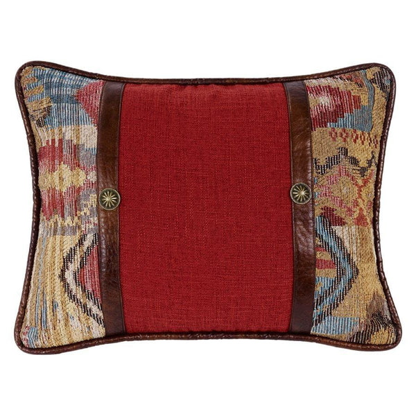 Ruidoso Chenille Geometric Pillow w/ Concho Pillow