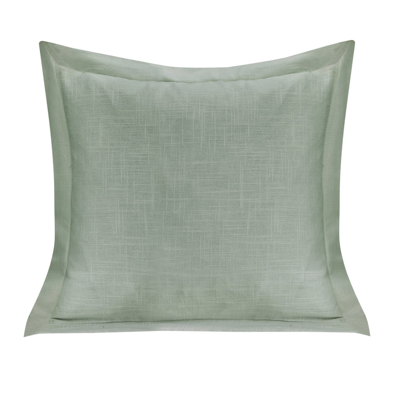 Single Flanged Washed Linen Pillow Sage Pillow