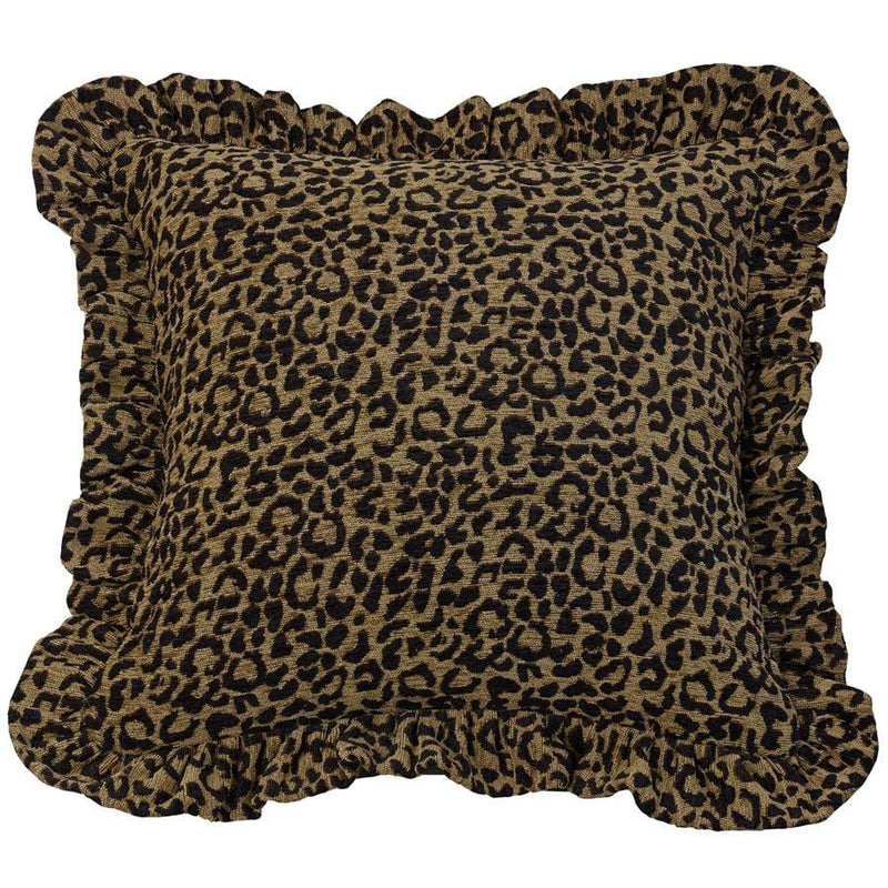 San Angelo Leopard Chenille Throw Pillow HiEnd Accents