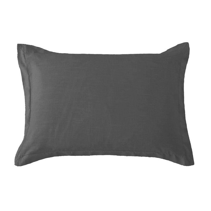 Washed Linen Tailored Dutch Euro Pillow Slate Pillow