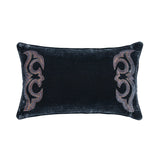 Stella Boot Stitch Faux Silk Velvet Lumbar Pillow Pillow