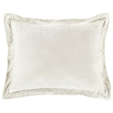 Stella Faux Silk Velvet Flanged Dutch Euro Pillow Stone Pillow
